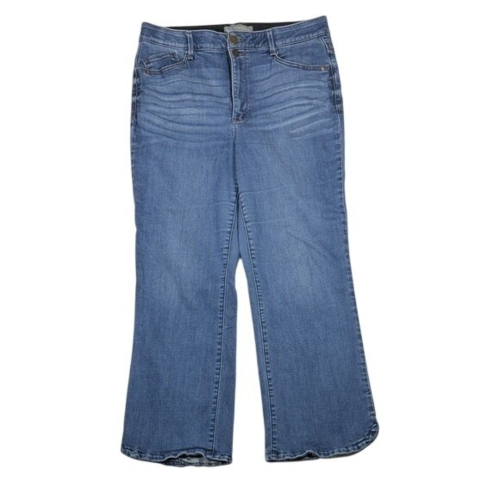 Wit & Wisdom Ab-Solution High Rise Wide Leg Blue Jeans L2551F9V2 Womens 12
